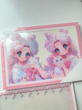 Sailormoon shaker notebook A4 with paper